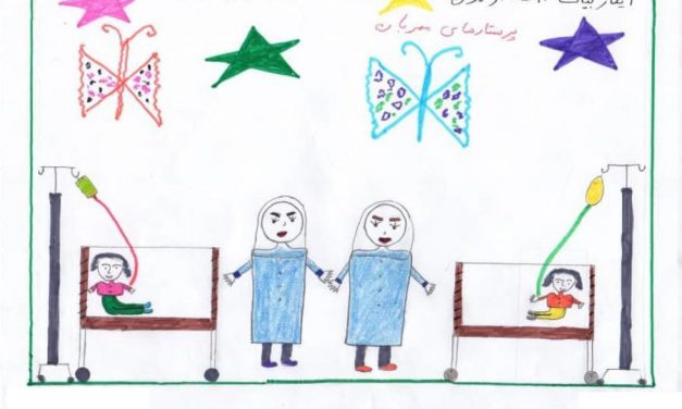 نقاشی کودکانه در مورد کرونا